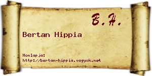 Bertan Hippia névjegykártya